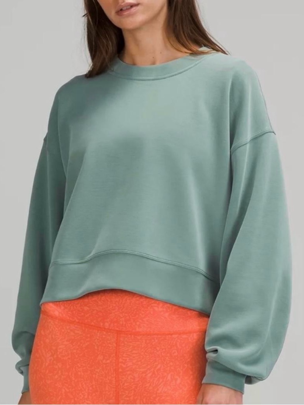 lululemon athletica Sage Green Relaxed Crew Sweatshirt